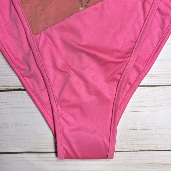 Monica Hansen | Money Maker Strappy Mesh Panel Bikini Bottom Pink Panther | M - Picture 11 of 16